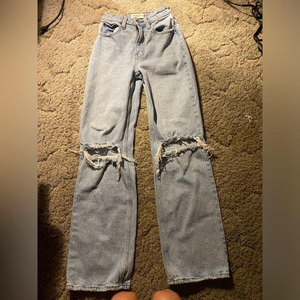abercrombie & fitch 90 baggy curve love jeans